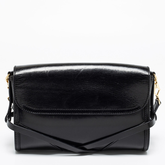BURBERRY Black Leather Abbott Crossbody Bag - Picture 4 of 8